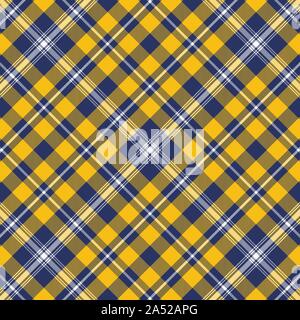 Tartan Muster in Blau und Orange. Textur für Plaid, Tischdecken, Kleidung, Hemden, Kleider, papier, Bettwäsche, Bettdecken, Steppdecken und andere textile Produktion Stock Vektor