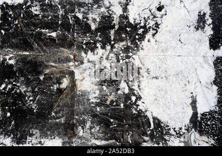 Textured background of a black and white marble stone Stockfoto
