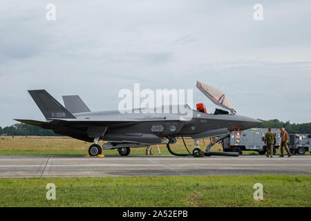 Volkel Niederlande 13. Juni 2019: Royal Netherlands Air Force F-35 Lightning II an der Luchtmachtdagen Airshow Stockfoto