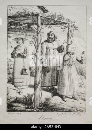 Die Einsiedler, 1818. Stockfoto