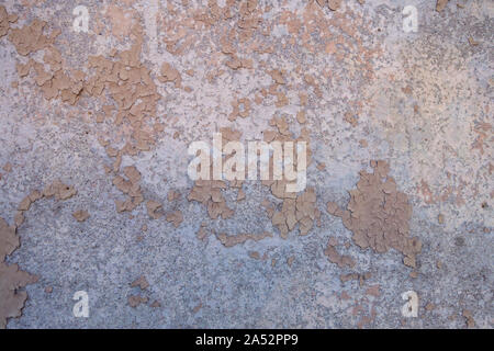 Läuten und Chipping piant aus Zement Wand Stockfoto