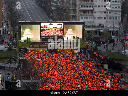 Berühmte Karriere in Madrid, Spanien. San Silvestre Vallecana 2012 Stockfoto