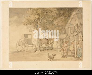 Bewässerung Pferde. Stockfoto