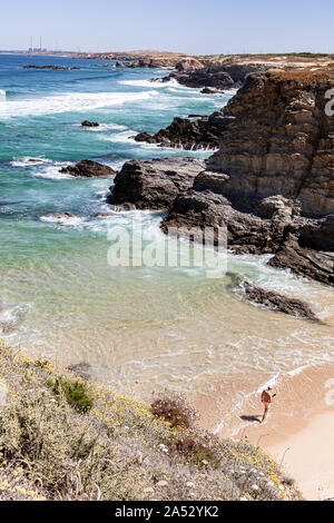 Portugal, das Alentejo, die Sudoeste Alentejano e Costa Vicentina Naturpark, ein Porto Covo entfernt. Stockfoto