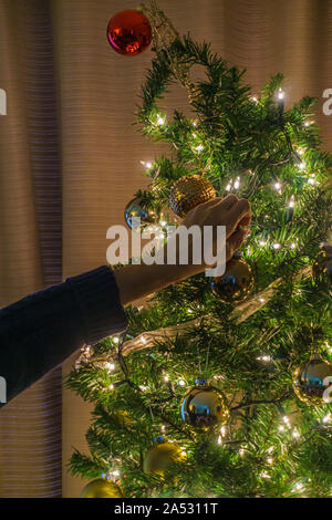 Dekoration Weihnachtsbaum für die Ferienzeit Stockfoto