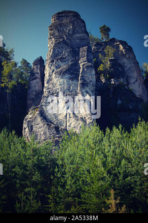 Prachovské skály - das Böhmische Paradies (Český ráj), Tschechische Republik, Land der Felsen Wälder und schöne Natur Stockfoto