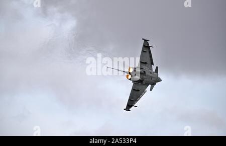 Italienische Luftwaffe F-2000A Typhoon Kampfjets durchführen Am2019 Royal International Air Tattoo Stockfoto