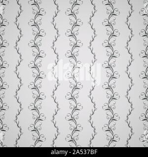 Wallpaper nahtlose grau Dekor. Hellen Hintergrund Stock Vektor