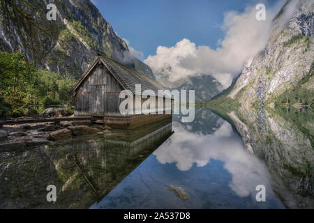 Obersee, Schönau, Berchtesgaden, Bayern, Deutschland, Europa Stockfoto