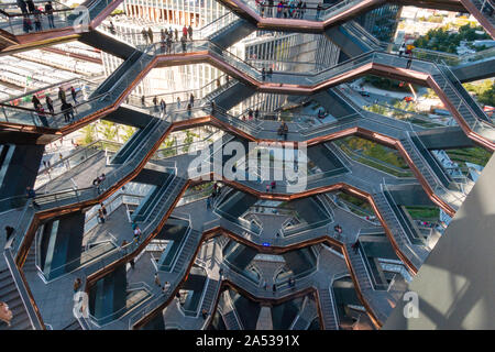 Die Struktur ist das Herzstück der Hudson Yards Komplex, New York City, USA Stockfoto