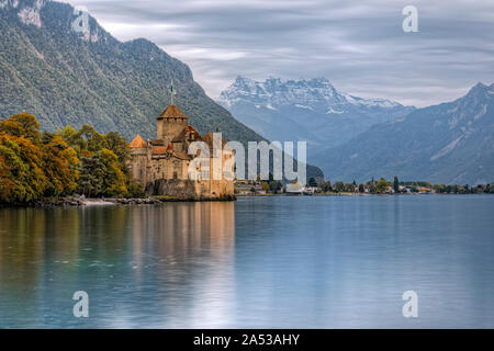 Speicherkraftwerke Veytaux, Waadt, Genfersee, Schweiz, Europa Stockfoto