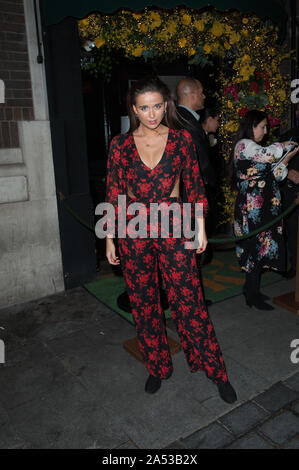 Kommen für die Edeline Lee X Glas Magazin Fashion Week Party. Kadies Swallow St, London. 16.09.19 Mit: Geo Rushby Wo: London, Vereinigtes Königreich, wenn: 16 Sep 2019 Credit: WENN.com Stockfoto