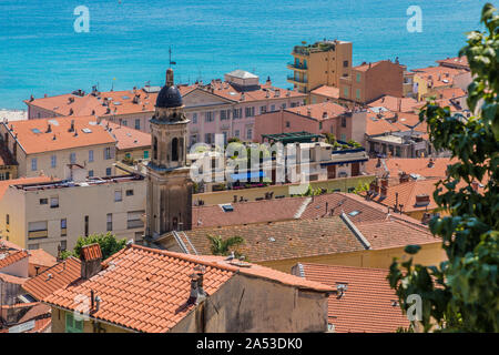 Ein Blick in Menton in Frankreich Stockfoto