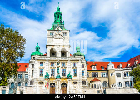 Blick auf das Bayerische Nationalmuseum in München, Deutschland Stockfoto