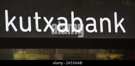 Barcelona, Spanien. 3. Okt, 2019. Kutxabank in Barcelona gesehen. Credit: Keith Mayhew/SOPA Images/ZUMA Draht/Alamy leben Nachrichten Stockfoto