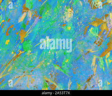 Aquarell Blumen Malerei. Bunte Wand Art.-abstrakten Stil Hand gezeichneten Kunstwerke. Floral Karte. Aquarell geblümten Wand Kunst Malerei. Abstrakte Stil Art. Stockfoto
