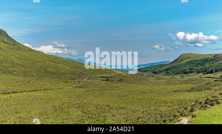 Isle of Skye Blick entlang der Route A 87. Stockfoto