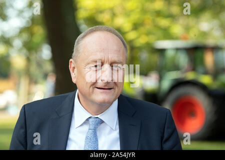 Nauen Ot Ribbeck, Deutschland. 13 Okt, 2019. Joachim Rukwied, Präsident des Deutschen Bauernverbandes. Credit: Soeren Stache/dpa-Zentralbild/ZB/dpa/Alamy leben Nachrichten Stockfoto