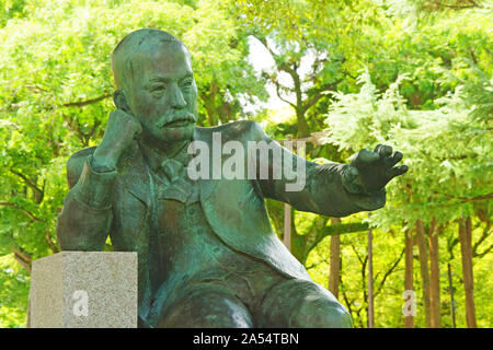 Statue von Natsume Souseki Stockfoto