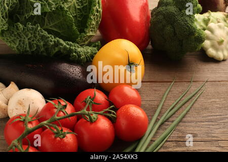 Frisches Gemüse vegetarische und vegane Paprika grün Stockfoto