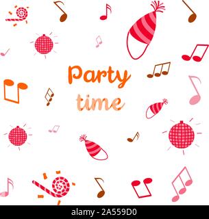 Party time Vector Illustration Hintergrund Stock Vektor