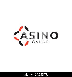 Casino vector Logo. Casino online Emblem. Casino Icon. Glücksspiel Logo. Roulette design Element Stock Vektor