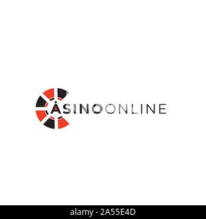 Casino vector Logo. Casino online Emblem. Casino Icon. Glücksspiel Logo. Roulette design Element Stock Vektor