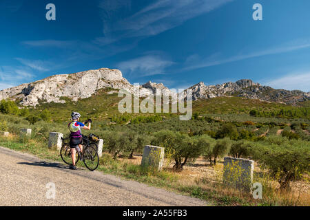 Radfahren in der Provence, Frankreich. Stockfoto