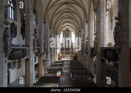 Halle, Dom von Innen. Halle S Dom Innenraum nach Osten. Ehemalige Dominikanerkirche. Dom aus dem 17. Jh. Sächsische Renaissance. Stockfoto