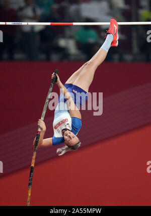 Großbritanniens Holly Bradshaw während der Frauen Stabhochsprung Endg. Stockfoto