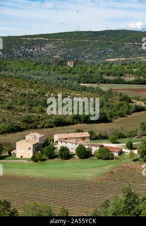 Bauernhof in der Gorges de la Nesque, Provence, Frankreich Stockfoto