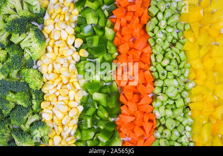 Gemüse und Obst Hintergrund gesunde Nahrung für das Leben/sortierten frisches Obst gelbe und grüne Gemüse gemischte Auswahl verschiedenen Broccoli Paprika Stockfoto