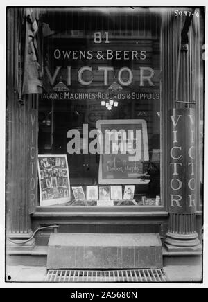 Victor Record Shop Fenster Stockfoto