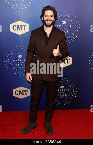 Nashville, USA. 16 Okt, 2019. Thomas Rhett auf der CMT Künstler des Jahres 2019 Preisverleihung im Rahmen der Schermerhorn Symphony Center. Nashville, 16.10.2019 | Verwendung der weltweiten Kredit: dpa/Alamy leben Nachrichten Stockfoto