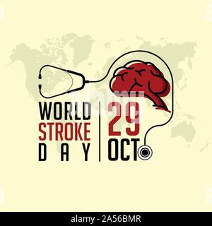 Welt Schlaganfall Tag Stock Vektor