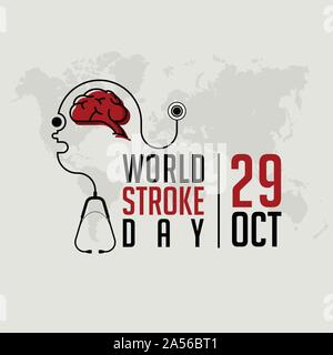 Welt Schlaganfall Tag Stock Vektor