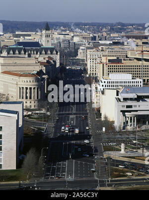 Blick von der U.S. Capitol nach Nordwesten bis Pennsylvania Avenue, Washington, D.C Stockfoto