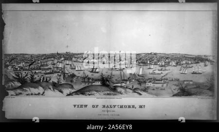 Anzeigen von Baltimore, Md. vom Federal Hill Stockfoto