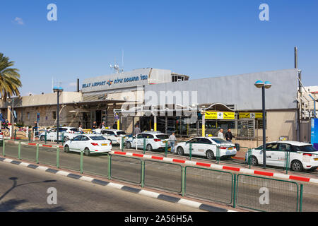 Eilat, Israel - 21. Februar 2019: Terminal des Flughafen Eilat (ETH) in Israel. Stockfoto