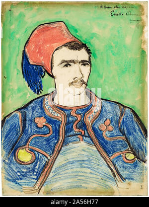 Vincent van Gogh, die Zouave, Portrait Malerei, Juni 1888 Stockfoto