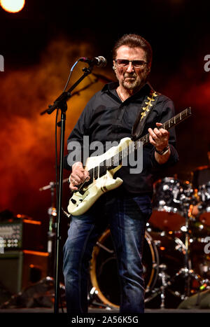 Juli 4, 2019, Moapa Nevada, Buck Dharma von Blue Oyster Cult auf der Bühne im Moapa Event Center in Moapa, Nevada. Stockfoto