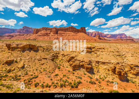 Vermillion Cliffs in der Nähe des Colorado River. Stockfoto