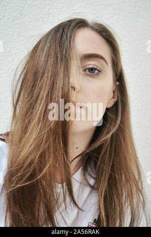 Lucy, windswept Portrait, 2018 Stockfoto