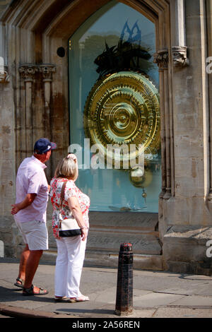 Chronophage (gespendet von Stephen Hawking), Corpus, Corpus Christi College, Universität Cambridge, Cambridge, England (nur fuer redaktionelle Verwe Stockfoto