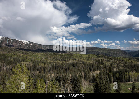 Blick auf den San Juan Mountains und Animas River Valley im San Juan County, Colorado Stockfoto