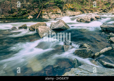 Rapids über Baby fällt auf den Tellico Fluss, TN # 4. Stockfoto