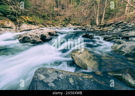 Rapids über Baby fällt auf den Tellico Fluss, TN # 3. Stockfoto