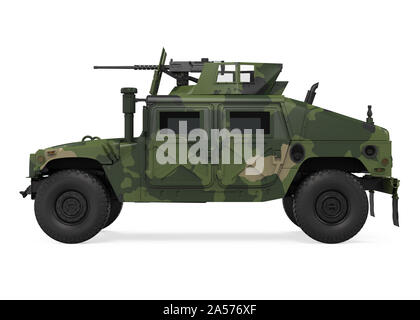 Humvee High Mobility Multipurpose Radfahrzeug isoliert Stockfoto