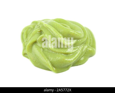 Wasabi Sauce isoliert auf einem weißen Hintergrund. Asian Hot Sauce. Stockfoto