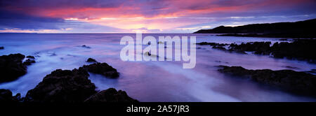 Felsformationen am Strand, Barricane Beach, Morte, Woolacombe, North Devon, Devon, England Stockfoto